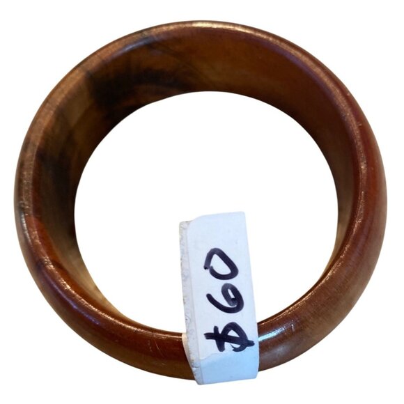 Vintage Wooden Bangle Bracelet - Picture 5 of 6